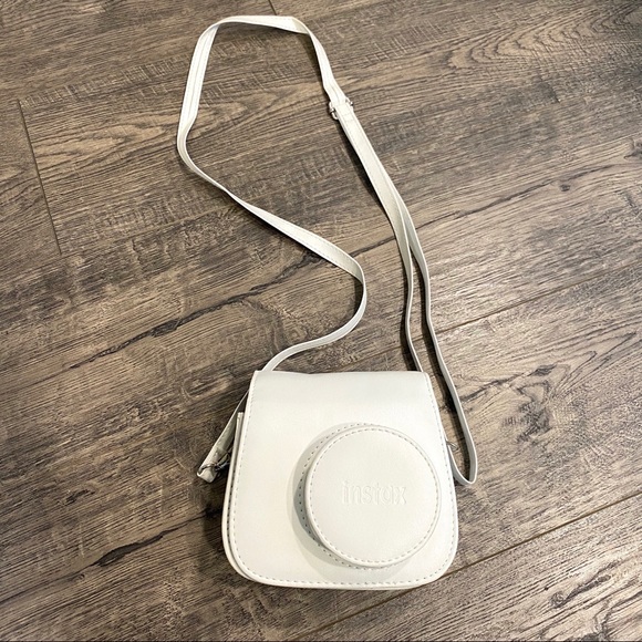 Instax Accessories - Trendy White Mini Polaroid Camera Holder Bag